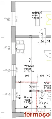3-Zimmer-Wohnung mieten in Graz – 55 m², € 682 – Bild 2 von 3