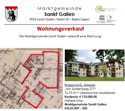 3-Zimmer-Wohnung kaufen in Liezen – 76 m², € 110.000