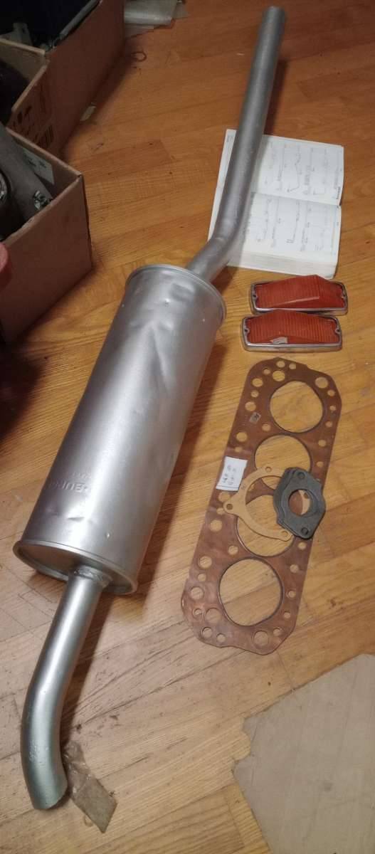 Oldtimer MG B 1800 Gt Auspuff Schalldämpfer teile blinker Dichtung Zylinderkopf