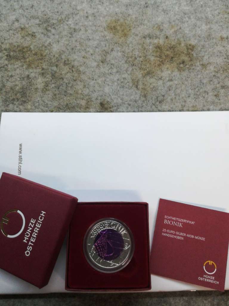 Österreich Niob, hotsell Bionik, 2012, 25 Euro mit Box und Flyer