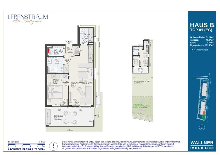 LEBENSTRAUM II - 2-Zimmer Gartenwohnung mit Terrasse - Widok 3