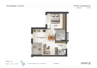 2-Zimmer-Wohnung kaufen in Dornbirn – 45,73 m², € 331.000 – Bild 6 von 6