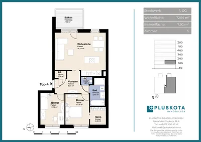 3-Zimmer-Wohnung mieten in Wien – 72,54 m², € 1.650 – Bild 15 von 15