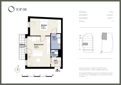 2-Zimmer-Wohnung kaufen in Wien – 41,94 m², € 282.000 – Bild 6 von 6