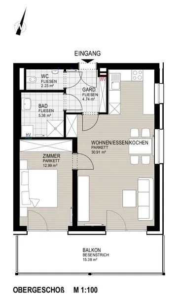 NEUBAU: 2-Zimmer-Wohnung in Tillmitsch – pohled 2