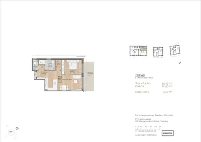 2-Zimmer-Wohnung kaufen in Villach Land – 55,43 m², € 325.500 – Bild 3 von 4