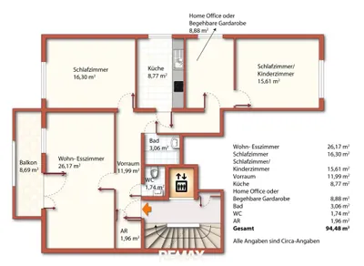 3-Zimmer-Immobilie mieten in Wien – 95 m², € 1.980 – Bild 31 von 31