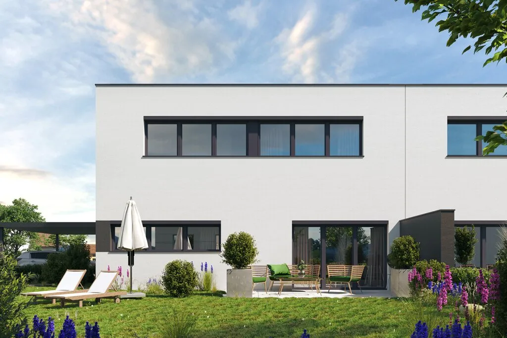 Neues Zuhause in Schleißheim: Doppelhaushälfte mit großzügigen Garten in absoluter Ruhelage! Top 7 - Ansicht 2