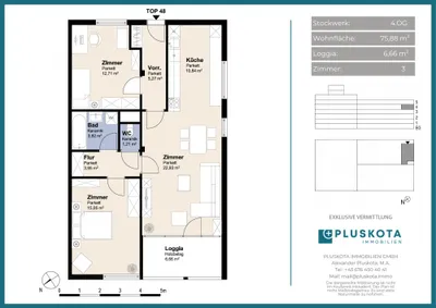 3-Zimmer-Wohnung kaufen in Wien – 75,88 m², € 383.000 – Bild 13 von 13