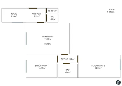 3-Zimmer-Wohnung kaufen in Wien – 60,73 m², € 248.000 – Bild 7 von 8