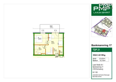 2-Zimmer-Wohnung kaufen in Korneuburg – 37,67 m², € 234.700 – Bild 5 von 5
