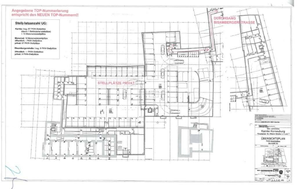 Top! Provisionsfrei! 2 Garagenplätze | Doppelstellplatz nebeneinander direkt am Hauptplatz | Karree Korneuburg | Eigentum! - View 3