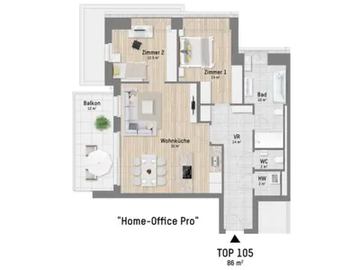 3-Zimmer-Wohnung kaufen in Wien – 85,87 m², € 659.900 – Bild 8 von 8