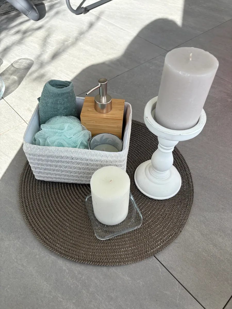 Bad Deko Set - Ikea, Korb, Handtuch, Wellness, € 15,- (8323 Sankt Marein bei Graz-Markt)