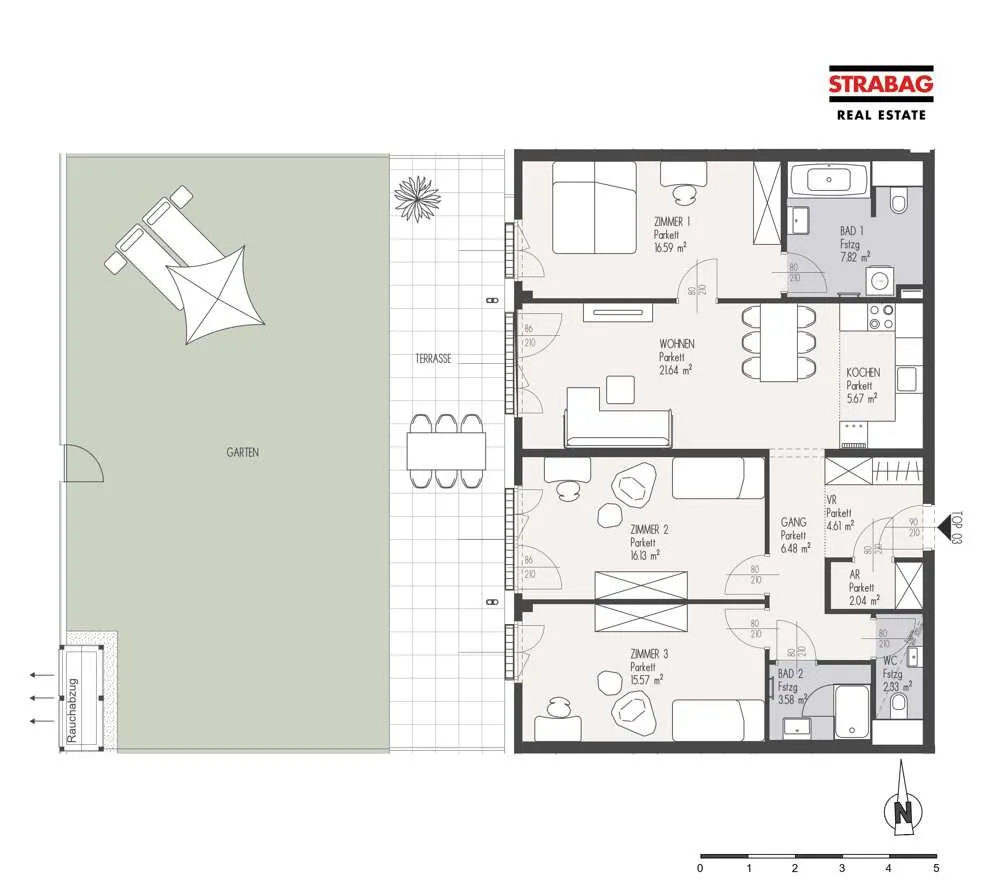 MEIN:G - Traumhafte 4-Zimmer Gartenwohnung – pohled 2