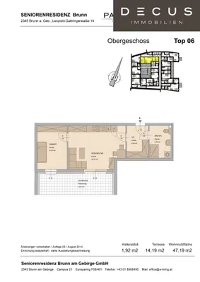 2-Zimmer-Wohnung mieten in Mödling – 47,19 m², € 985 – Bild 2 von 2