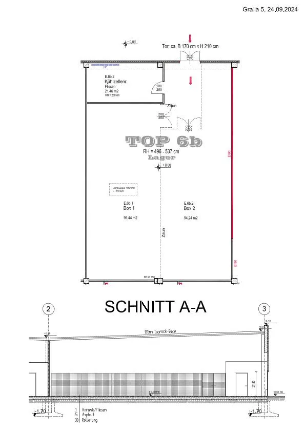 Lagerfläche 210 m² Top 6b - IN TOP LAGE im FMZ Gralla Shopping Nord – pohled 2