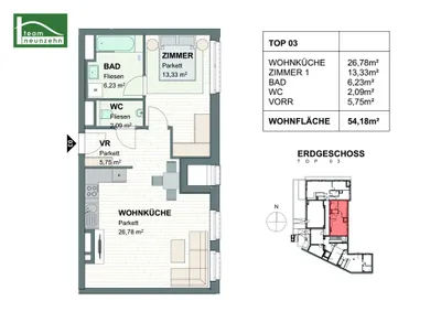 2-Zimmer-Wohnung mieten in Sankt Pölten – 54,18 m², € 795 – Bild 18 von 18