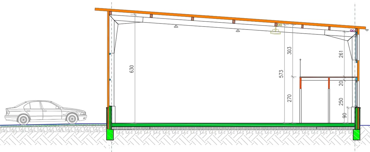 Neue Werkstatt / Lagerhalle ab 115m² - beheizt - Nähe Krems & Tulln - Ansicht 3