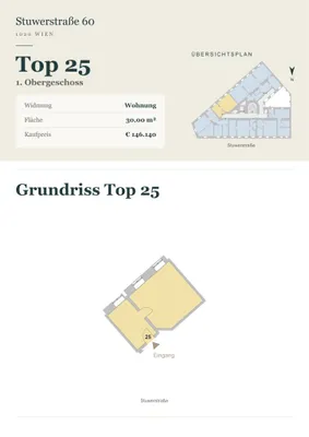 1-Zimmer-Wohnung kaufen in Wien – 30,03 m², € 146.140 – Bild 2 von 3