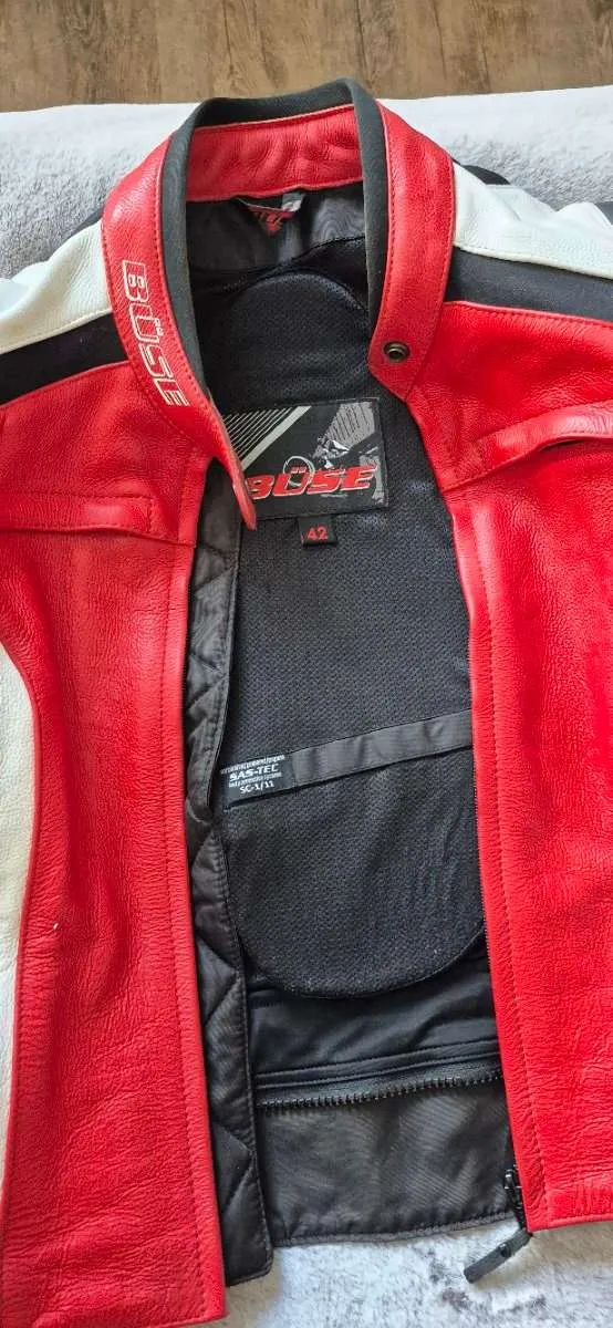BOS Damen Motorrad Textilkombi Sommer – Wasserdicht, Rot, 2-teilig, Polyester