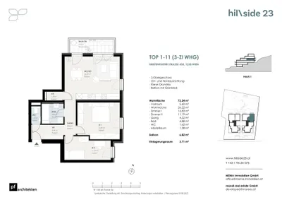 3-Zimmer-Wohnung kaufen in Wien – 72,24 m², € 499.500 – Bild 1 von 15