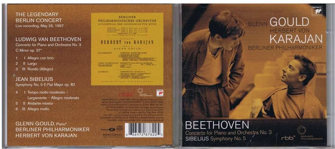 Glenn Gould The Legendary Berlin Concert CD Karajan BPH