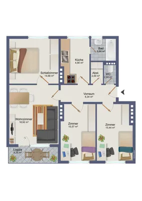 4-Zimmer-Wohnung kaufen in Weiz – 94 m², € 219.500 – Bild 12 von 12
