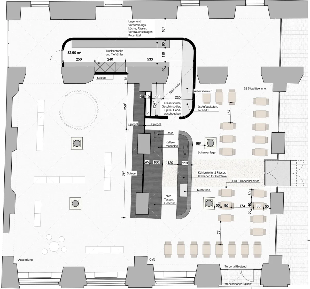 Café-/ Bistrofläche in neuem Ausstellungshaus in 1010 Wien - Betreiber: in gesucht - Ansicht 3