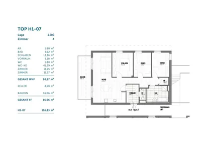 4-Zimmer-Wohnung kaufen in Graz – 96,43 m², € 416.520 – Bild 4 von 12
