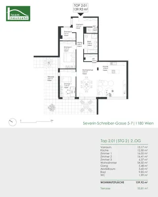 4-Zimmer-Wohnung mieten in Wien – 139,92 m², € 3.261 – Bild 13 von 13