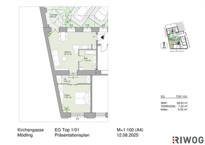 2-Zimmer-Wohnung kaufen in Mödling – 59,83 m², € 389.000 – Bild 21 von 22