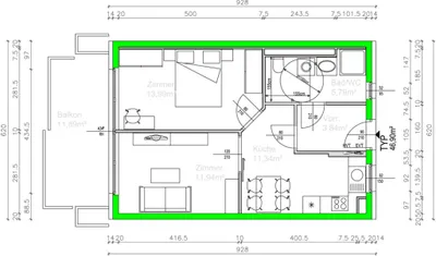 2-Zimmer-Wohnung mieten in Graz – 47 m², € 634 – Bild 5 von 6