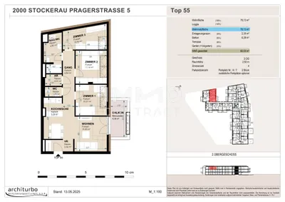 4-Zimmer-Wohnung kaufen in Korneuburg – 78 m², € 383.900 – Bild 5 von 6
