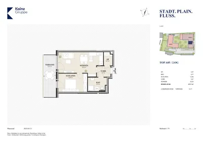 2-Zimmer-Wohnung kaufen in Salzburg Stadt – 47,11 m², € 382.000 – Bild 6 von 7