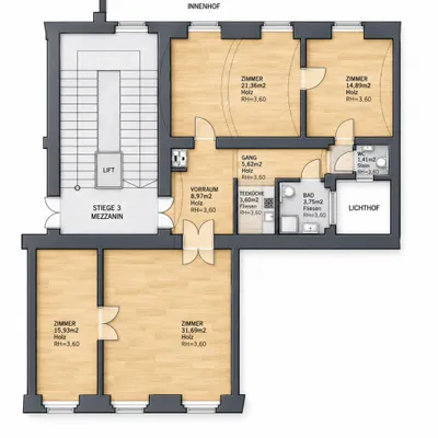 4-Zimmer-Gewerbeimmobilie mieten in Wien – 107 m², € 2.828 – Bild 23 von 23