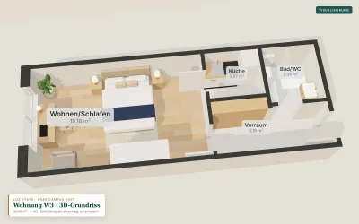 1-Zimmer-Wohnung kaufen in Graz – 30,68 m², € 89.000 – Bild 4 von 5