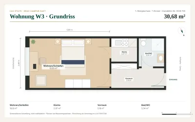 1-Zimmer-Wohnung kaufen in Graz – 30,68 m², € 89.000 – Bild 5 von 5