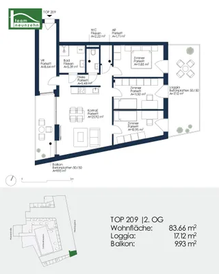 4-Zimmer-Wohnung mieten in Graz – 83,66 m², € 1.349 – Bild 26 von 26