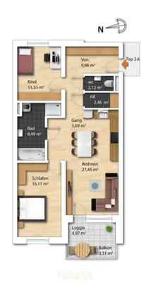 3-Zimmer-Wohnung kaufen in Freistadt – 82 m², € 344.800 – Bild 7 von 7