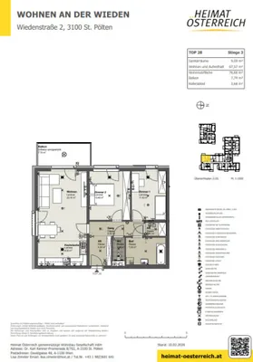 3-Zimmer-Wohnung mieten in Sankt Pölten – 76,66 m², € 969 – Bild 11 von 13