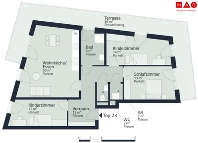 3-Zimmer-Wohnung mieten in Graz – 90,6 m², € 1.569 – Bild 14 von 14