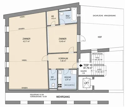 Wohnung mieten in Salzburg Stadt – 81,89 m², € 1.882 – Bild 9 von 9