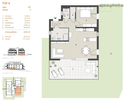 2-Zimmer-Wohnung kaufen in Villach Land – 65,85 m², € 487.000 – Bild 6 von 6