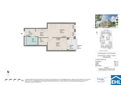 2-Zimmer-Wohnung mieten in Tulln – 50,66 m², € 750 – Bild 9 von 9