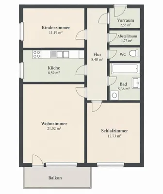 3-Zimmer-Wohnung kaufen in Salzburg-Umgebung – 73,13 m², € 320.000 – Bild 8 von 8