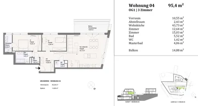 3-Zimmer-Wohnung kaufen in Mödling – 95,38 m², € 648.900 – Bild 10 von 10