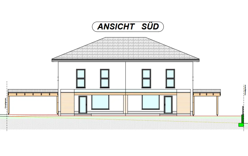 Moderne Doppelhaushälfte in ruhiger Lage in Vitis - Erstbezug! - Ansicht 2