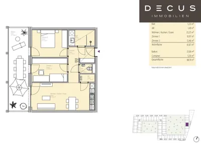 3-Zimmer-Wohnung mieten in Graz – 61,87 m², € 899 – Bild 15 von 15