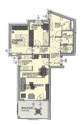 3-Zimmer-Wohnung kaufen in Sankt Pölten Land – 73 m², € 260.000 – Bild 11 von 11
